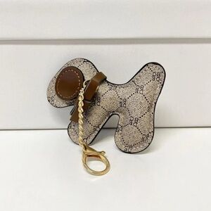 Brown Dog-Shaped Bag Charm Accessory NWT​